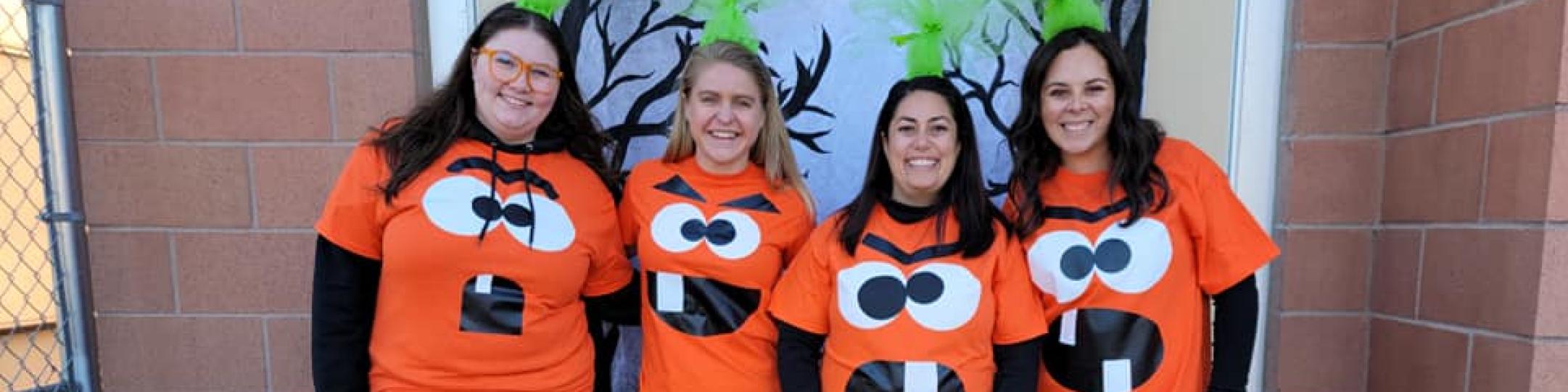 First Grade Teachers dressed up at the Fall Festival